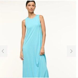 STAUD Sleeveless Turquoise Maxi Dress